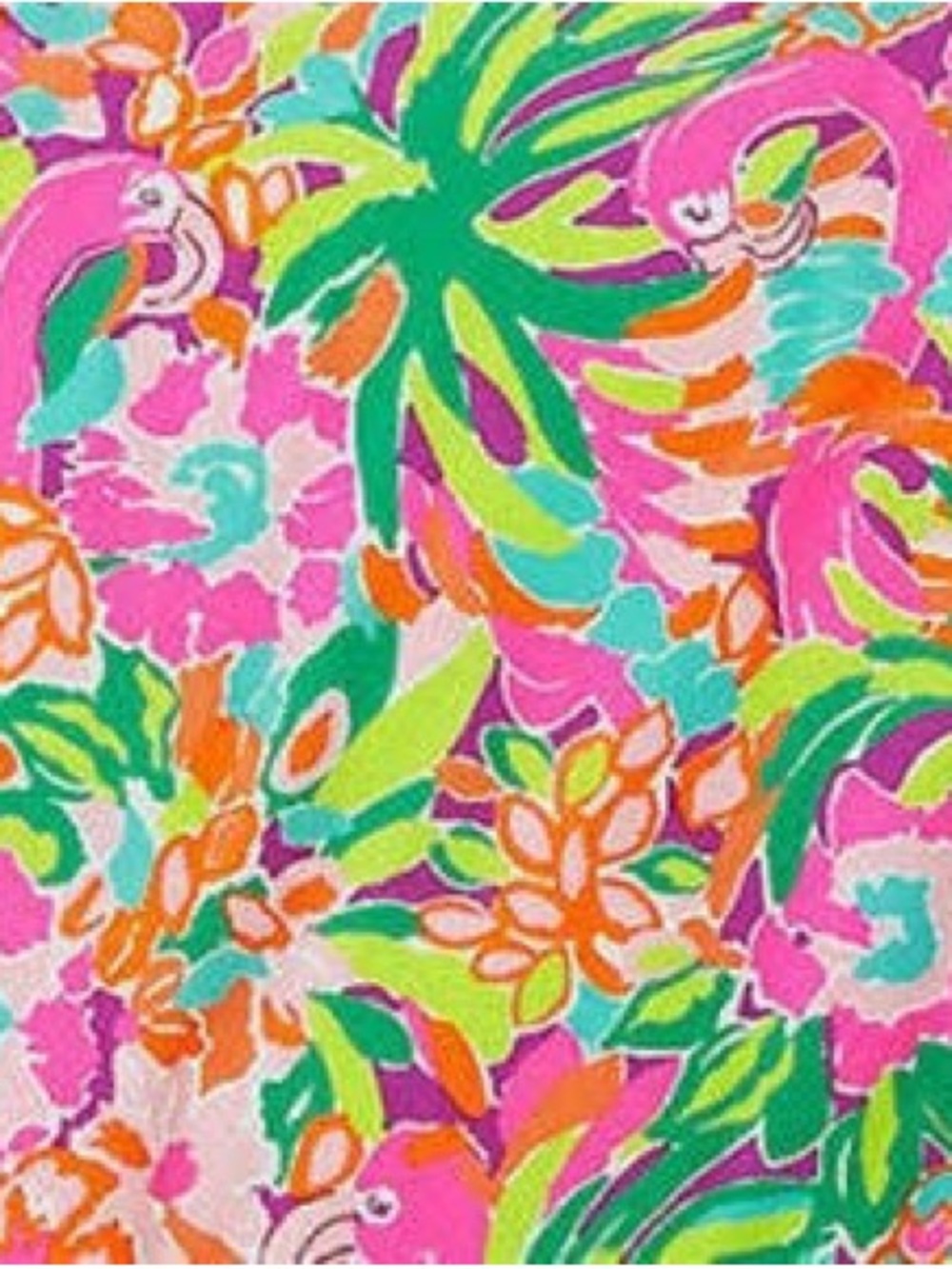 Lilly Pulitzer Garnet Hill Duvet Cover Queen Flamingo Palm Floral Cotton